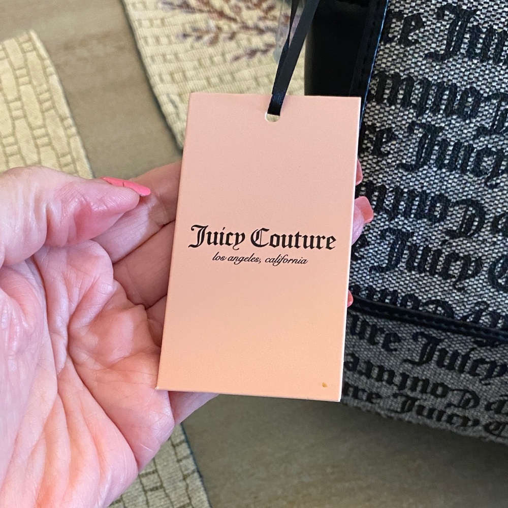 Juicy Couture Monogram Black and Grey Shoulder Bag - Picture 3 of 11